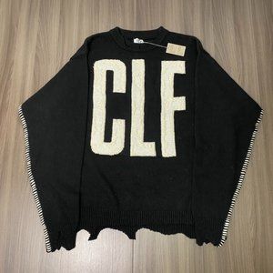 NWT size:M SAINT MICHAEL CLF KINT Pure wool CLF hand embroidered fringe bro